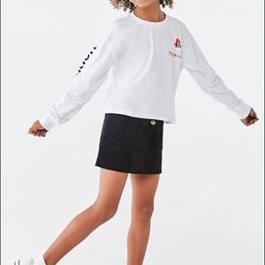 Girls Forever 21 Playstation Long Sleeve Crop Top